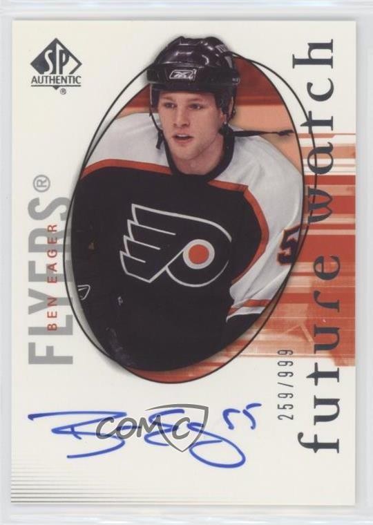 2005-06 SP Authentic Future Watch 259/999 Ben Eager #215 Rookie Auto RC 0x2d