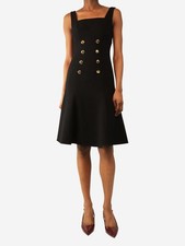 Dolce & Gabbana Black sleeveless military dress - size UK 6