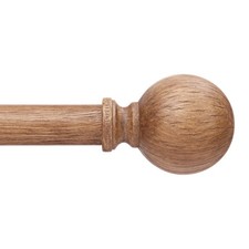 Wood Curtain Rods for Windows 48 to 84 Inch, 1 Inch Boho Decorative Vintage D...