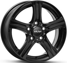 4x Alufelgen OXXO CHARON BLACK für Volkswagen Polo FunCross- 9N ABE 15 Zoll Felg