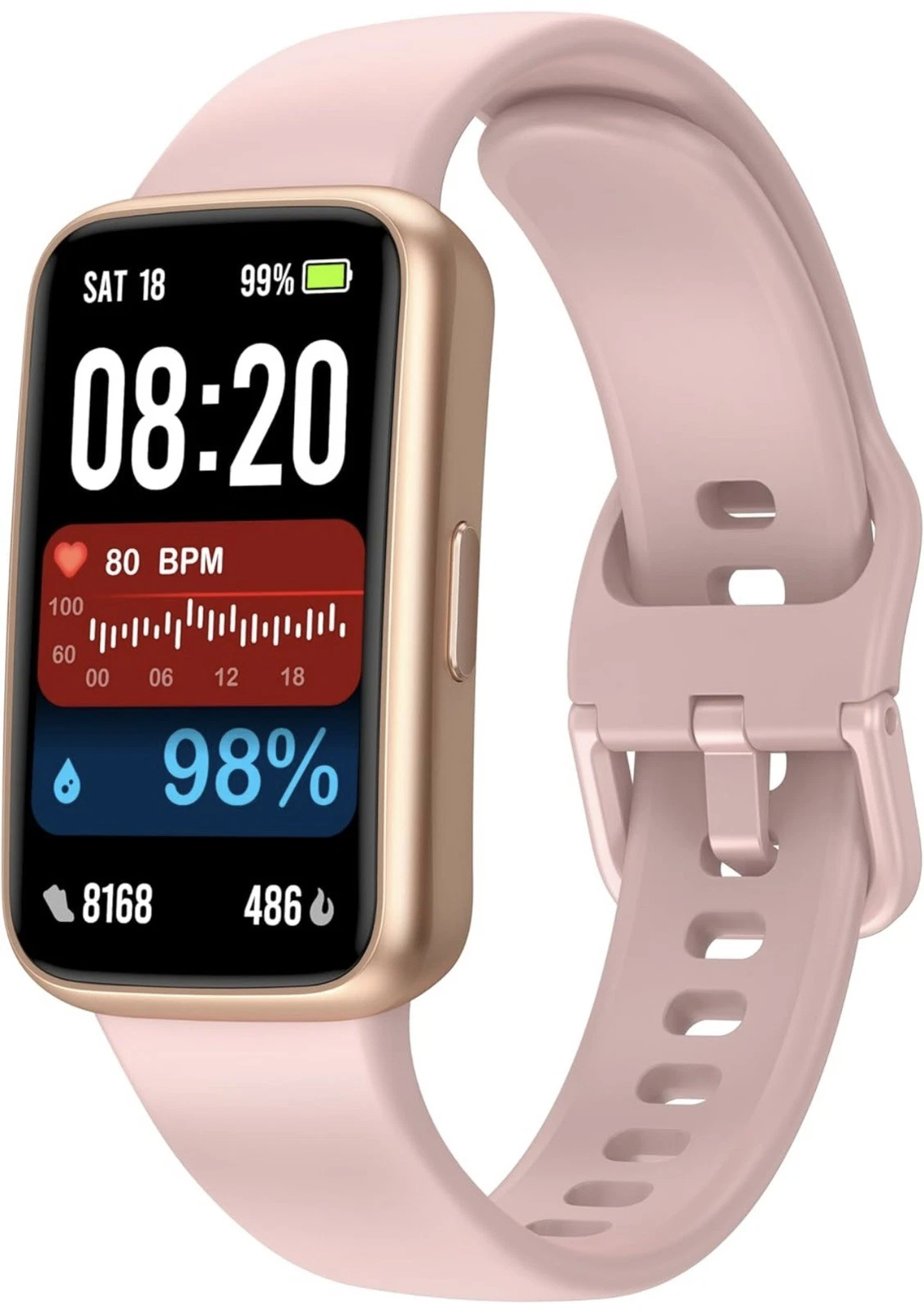 Fitness Tracker Smart Watch 1.47" Screen Heart Rate Sleep Monitor 100+ Sports Mo