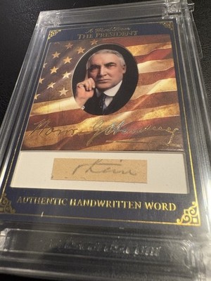 Warren G Harding Presidential Handwritten Word from Speech -  than  - Brand New 