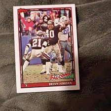 Topps 1991 Topps Brian Jordan Atlanta Falcons Base Football Card #577