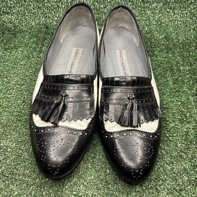 Vintage Stacy Adams Spectator Tassel Kiltie Loafers 23469 Leather Brogue Size 12 Vintage Stacy Adams Spectator Tassel Kiltie Loafers 23469  main image 3
