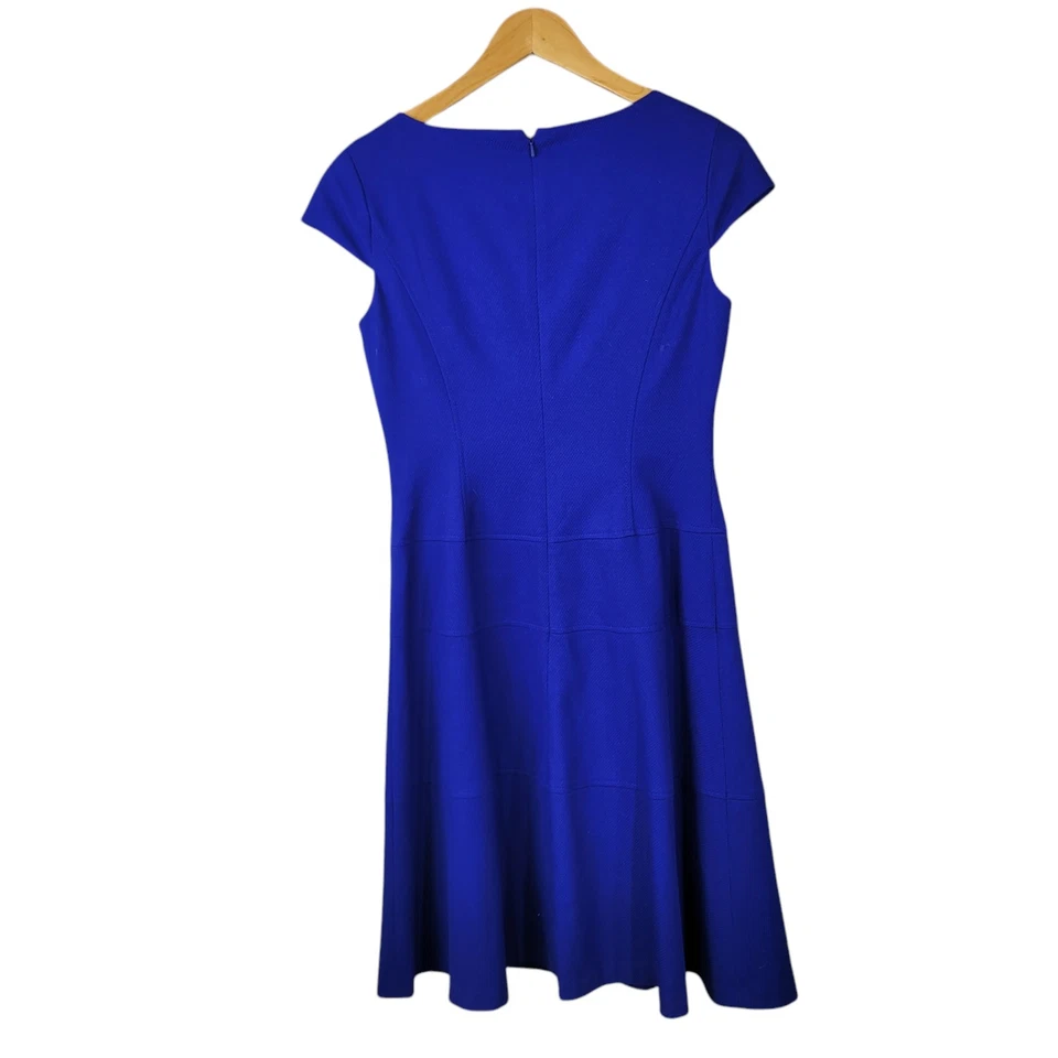 Vestido de fiesta Anne Klein funda de cóctel talla 6 carrera profesional azul real Foto 4 de 4