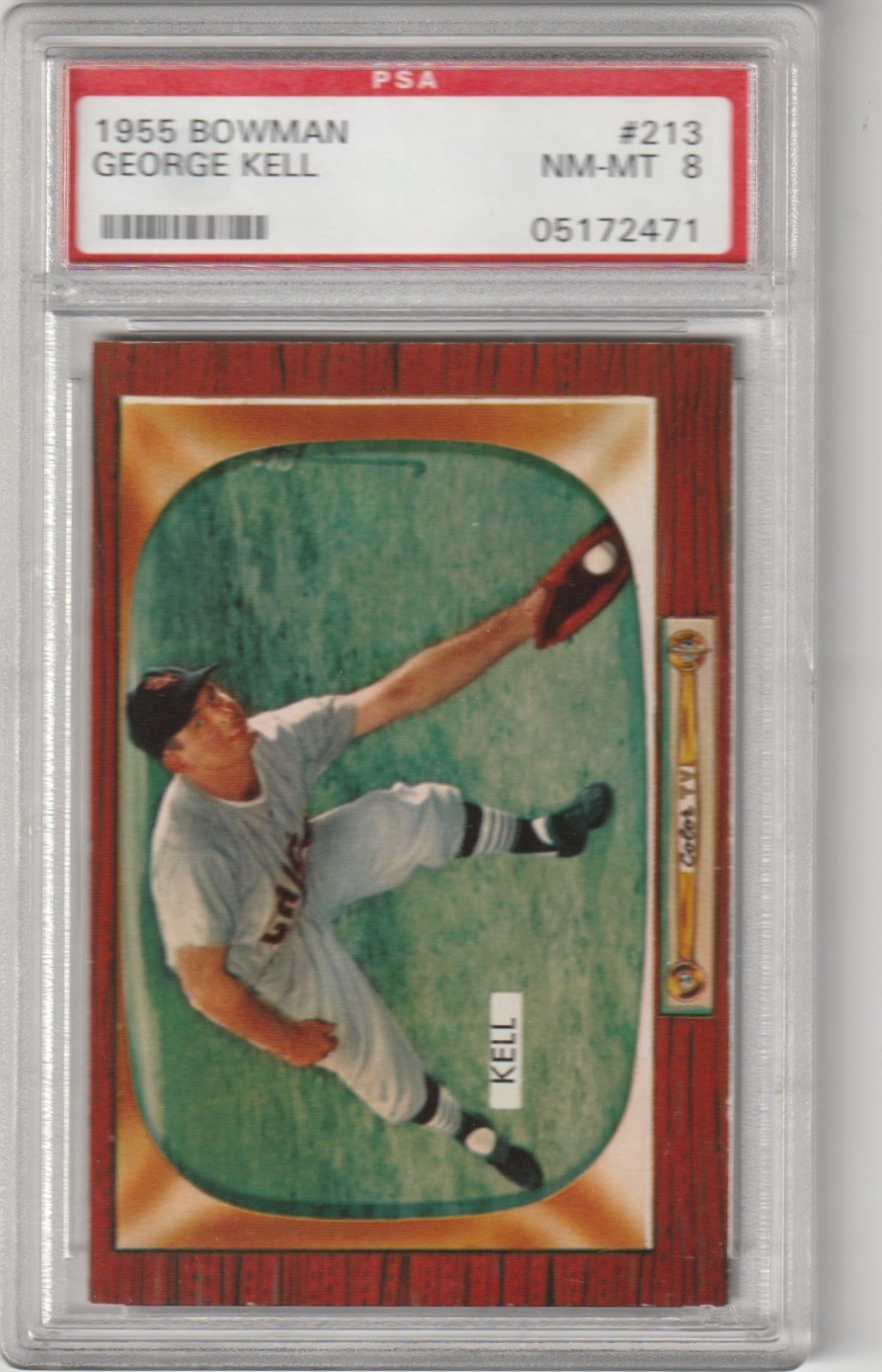 1955 Bowman George Kell #213, PSA NM-MT 8
