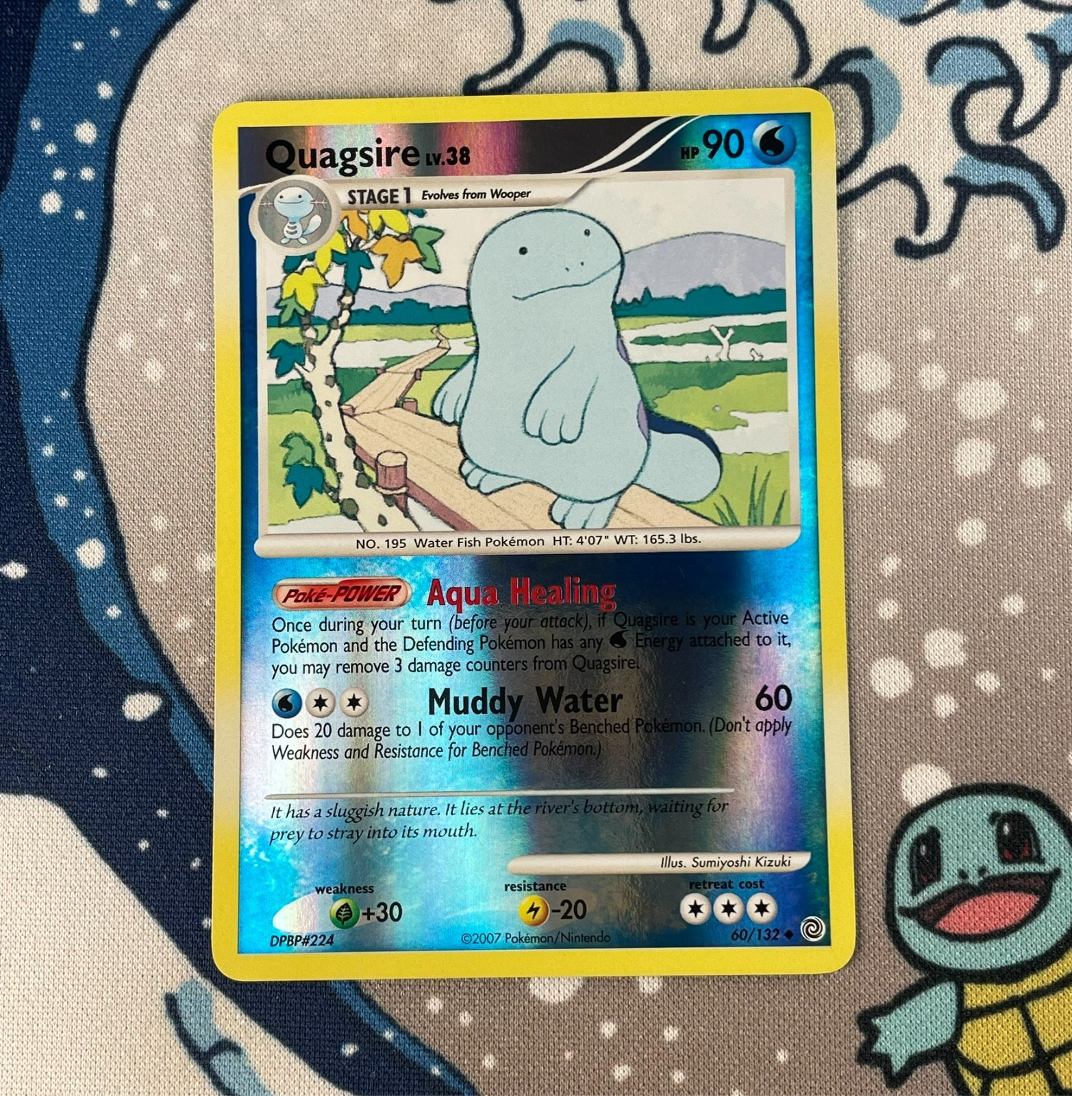 Quagsire 60/132 Reverse Holo Diamond and Pearl Secret Wonders Pokemon Card LP