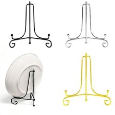Support Assiette Decorative,3 pcs Chevalet en Fer Forgé,Support de Cadre Phot...