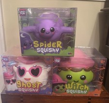 Crazy Fun RMS Halloween Squishy 3pc Set Ghost Witch Spider LOT OF 3