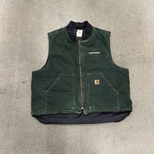 Vintage Carhartt V02 SPC Spruce Green Arctic Vest Size 2XL