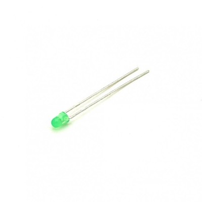 Kingbright Low Current LED, 3mm, gewölbt, 565nm, klar, 60°, grün