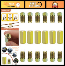 6 Sets 316 Brake Line Tubing Unions Connectors 12 Nuts 38-24 Threads Auto 6 Sets 316 Brake Line Tubing Unions Connectors 12 Nuts 38-24 Threads Auto