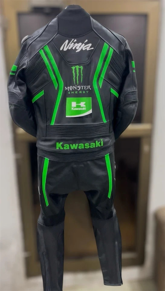 Kawasaki Ninja Motorcycle Racing Suit Leather One/Two Piece MotoGP