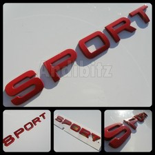 RED SPORT REAR BACK BADGE TAILGATE PART ULTIMATE UPGRADE HST HSE RANGE ROVER