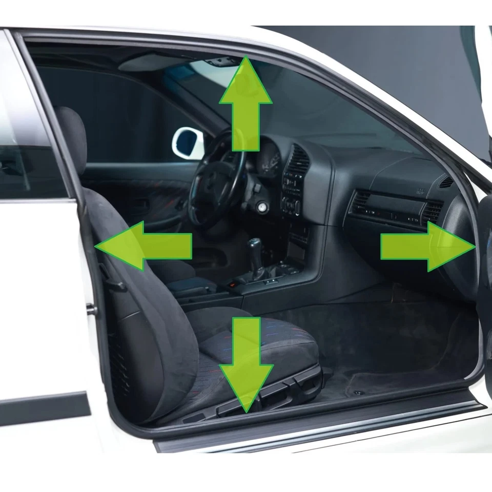 1993-1999 BMW E36 2-Door Coupe 2-Piece Rubber/Felt Door Seal Weatherstrip Set - Image 3 of 4