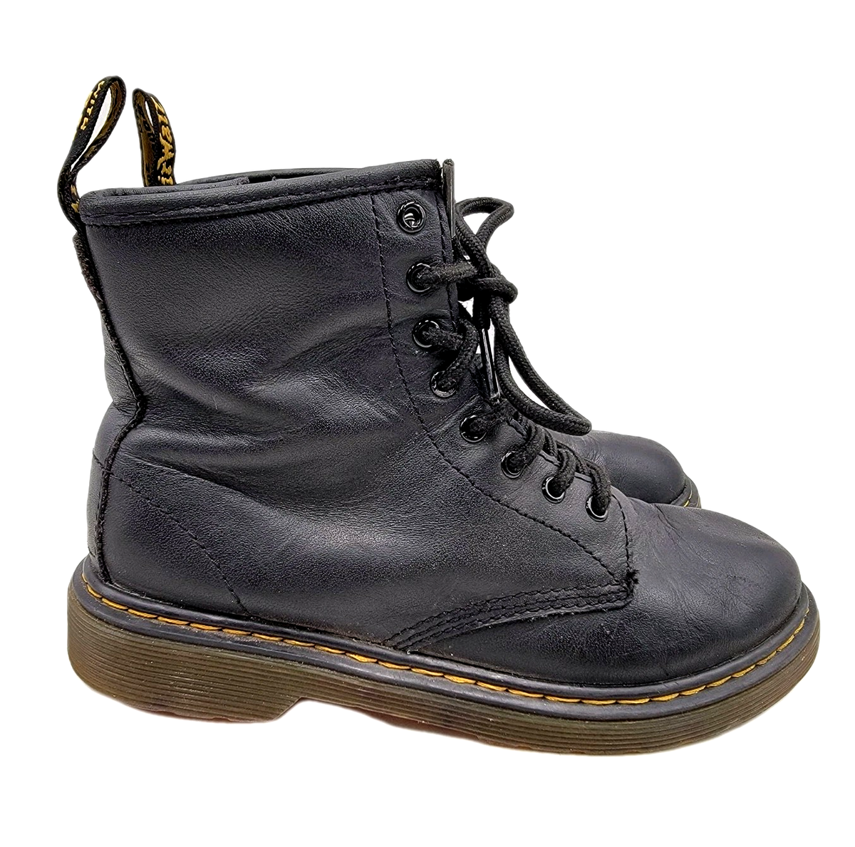 Martens Doc 1460 J Combat Boots Youth Size Black Leather