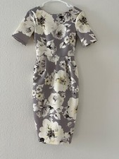 Asos Purple Floral Midi Length Petite Womens Dress