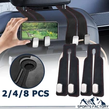 Universal Car Headrest Hook Leather Seat Back Hanger Bag Purse Storage Organizer