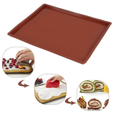 1PC Swiss Roll Cake Silicone Tray Swiss Roll Cake Pan For Baking Mat Jelly P#lk
