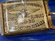 Most Improved Average ABC Bowling Congress 1959 - 1960 NOS belt buckle