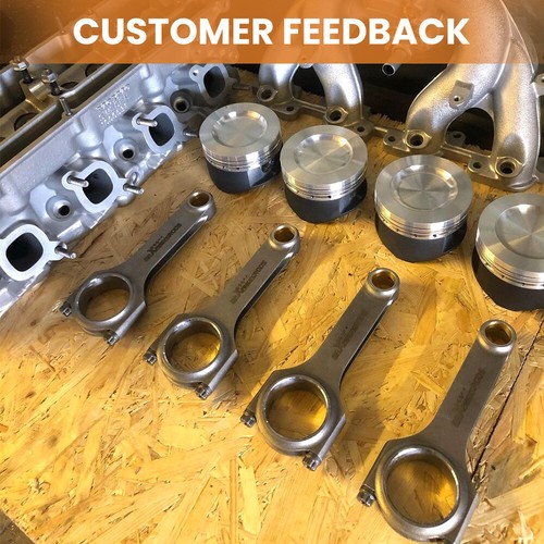 H-Beam Conrod Connecting Rods for Honda Civic GL DX LX D15B2 SOHC ARP2000 5.295" - Picture 6 of 12