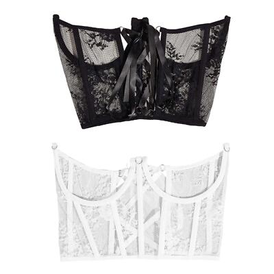 Spitze Korsett Gürtel offen Cup Deko Bindegürtel Push up Girdle Mode Schnürung