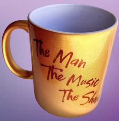 Hugh Jackman Gold Mug The Man The Music The Show New other | eBay