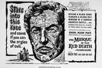 2157-001 ad slick Vincent Price film The Masque of the Red Death 2157-01  2157-00  eBay