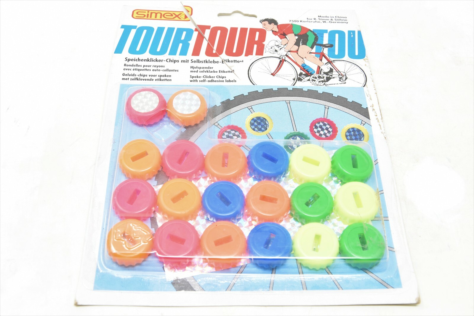 ORIGINAL 80’s MADE "SPOKEY DOKEYS” SPOKE CLICKERS RETRO LOOK ON ANY