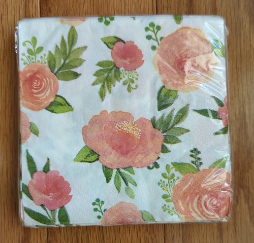 3pc Party Supplies Sweet Baby Girl Shower Floral Napkins (2 sizes) + Confetti - Picture 4 of 11