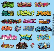 HO 1/87 Decals Graffiti for model railways Decal Ferromodellismo TBD1106