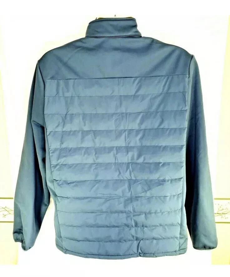 32 Degrees Heat Mens Winter Jacket Medium Slate Blue Zipper Cloudfill Insulation - Image 3 of 4