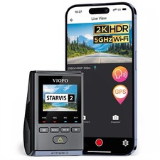 VIOFO Dash Cam A119 Mini 2, STARVIS 2 Sensor, 2K 60fps/HDR 30fps Voice Contro...