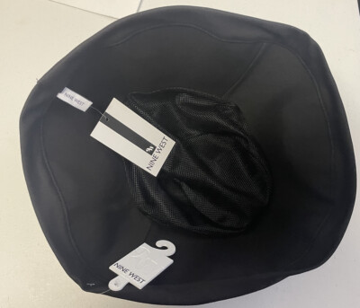 Nine West Womens Washed Cotton Canvas Kettle Hat Black One  display picture 2