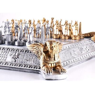 Dal Rossi Italy ANCIENT EGYPT Gold & Silver Luxury Chess Set 16 3D Board  Game