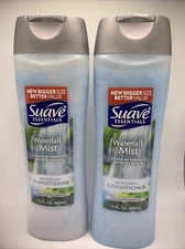 Suave Essentials Refreshing Conditioner "Waterfall Mist" 15oz. Lot of 2