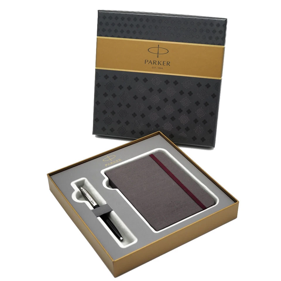 PARKER Geschenk Set Jotter Kugelschreiber Großraummine Notizblock in Geschenkbox - Bild 2 von 4