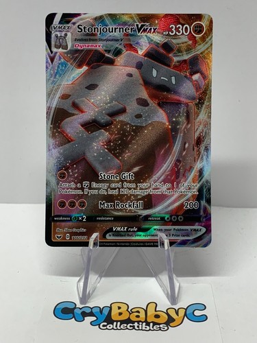 Pokemon Stonjourner VMAX 116/202 Base Set Sword & Shield ULTRA RARE