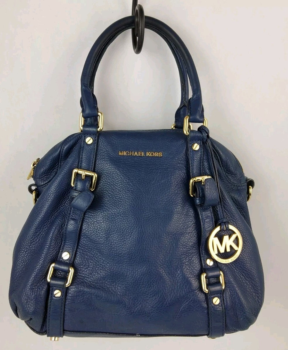 Michael Kors MK Pebbled Leather Satchel Convertible Shoulder