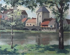 Oil On Canvas French School XIX XX Signed And Dated 1932 Post-Impressionist