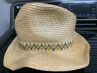 vintage Bee Cool Straw Cowboy Hat Men's 