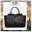 thumbnail 1  - NWT COACH 1941 TROUPE Carryall 35 Tote Handbag In BLACK Leather BRASS Hardware 