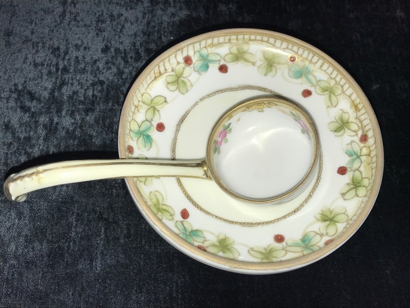 Antique Nippon Hand Painted 3 Legged Serving Dish