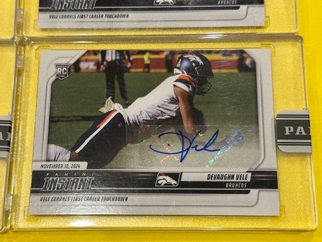 Devaughn Vele 2024 Panini Instant NFL #138 Auto /99 ROOKIE RC
