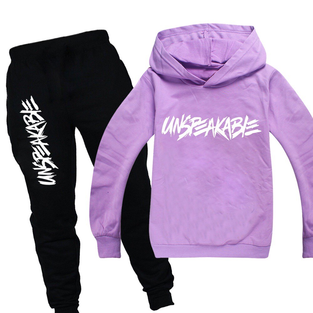 Kids Boys UNSPEAKABLE Hoodie Tracksuit Pullover Pants Sets Sweatshirt Top Jumper image 6