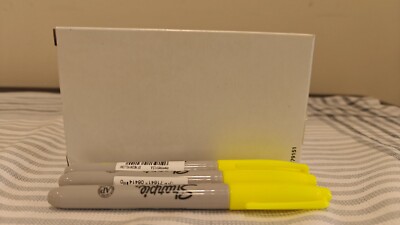 Sharpie Permanent Marker Neon Yellow (Set of 3)