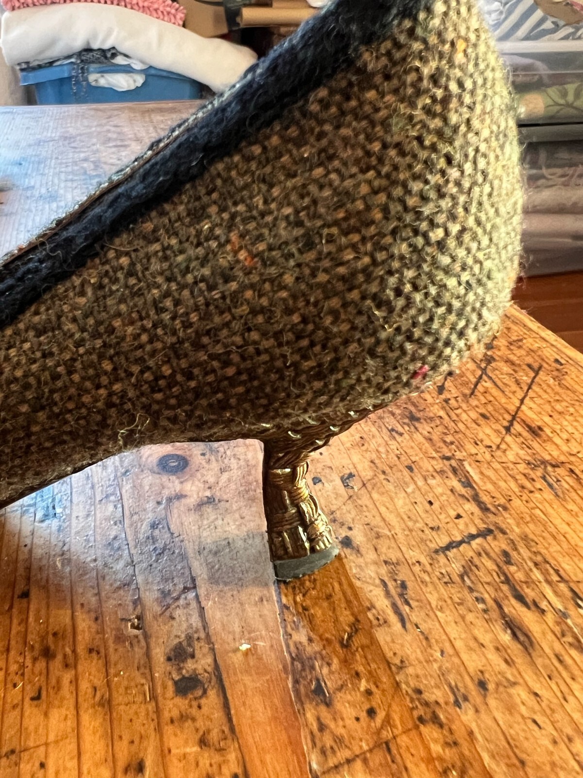 Authentic Prada Tweed Pattern Bow Accent Pumps - … - image 2