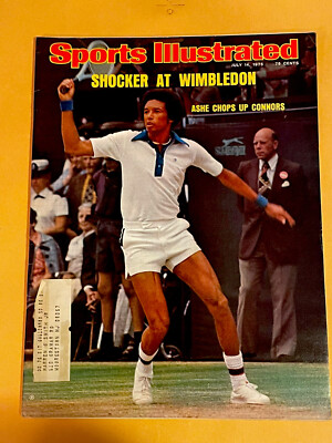 7/14/75 Arthur Ashe Sports Illustrated Tennis Legend EX-NM Condition!!