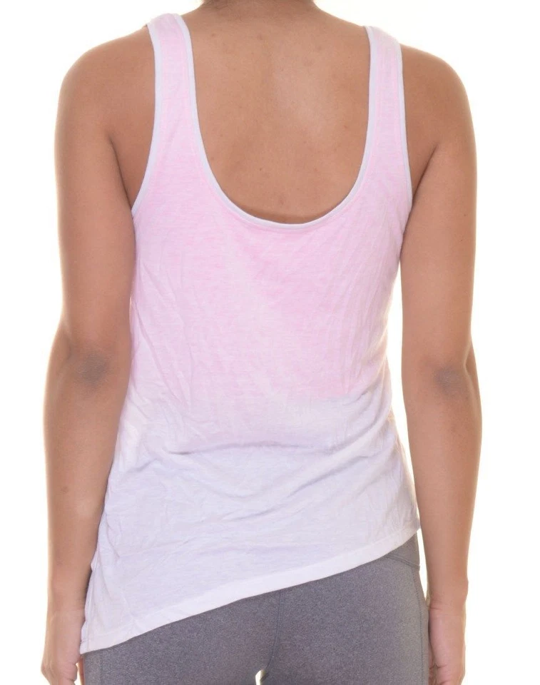 Женская майка Energie для подростков с асимметричным подолом ярко-белая розовая XL - Изображение 2 из 3