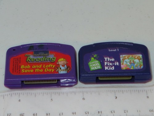 Lot 2 Leapfrog Leappad Storybook Game Cartridge Only Bob Builder Fix-It Kid - Picture 2 of 3